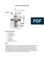 Determine Thermal Conductivity of Glass