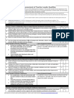 Self-Assessment of Teacher Leader Qualities