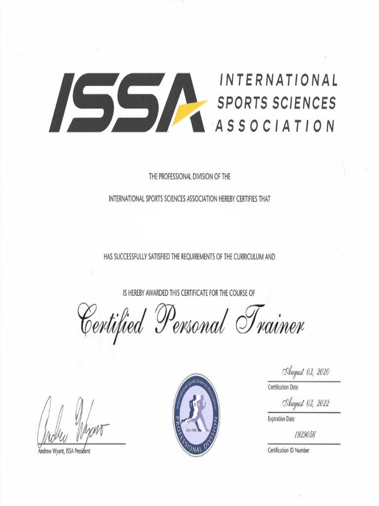 Certification ISSA | PDF