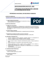 Proceso de Selección Cas #237 - 2022 Profesional en Procesos de Incorporación Y Gestión de La Información de RR - HH