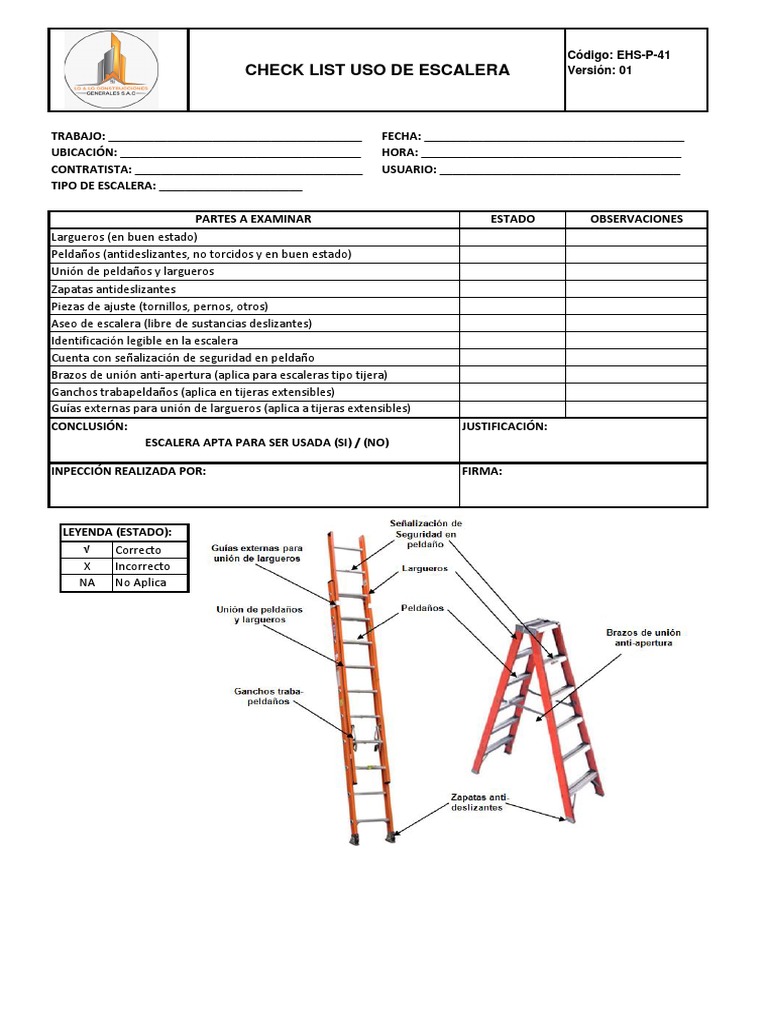Check List Escalera Tijera | PDF