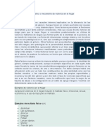 Algunos Factores Causales de Violencia en El Hogar y Ejemplos