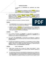 Contrato de compraventa inmueble Miraflores con arras