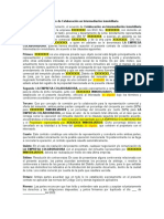 Contrato de Colaboración en Intermediación Inmobiliaria