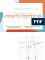 El área bajo la curva determinada por una recta y una parábola