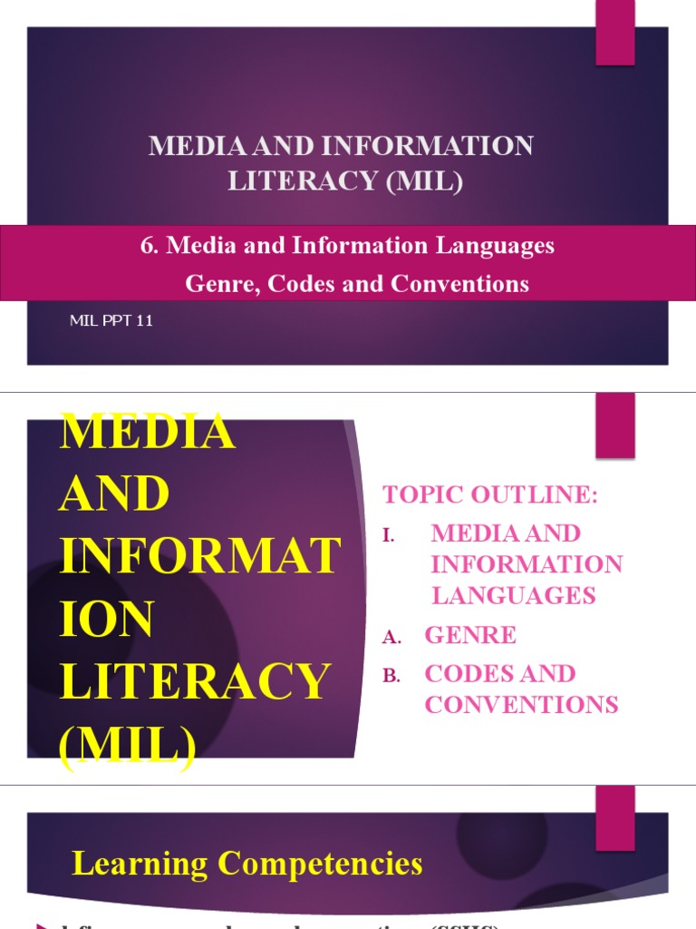Decoding Media: Understanding Genres, Codes and Conventions Through 
