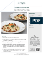 Fairmont Swissotel Recipe Kit Spaghetti Carbonara