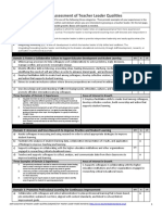 Self-Assessment of Teacher Leader Qualities