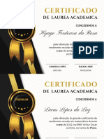 Creme Com Bordas Marrons Acadêmico Certificado