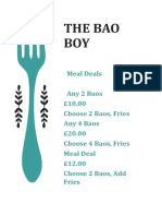 The Bao Boy Menu