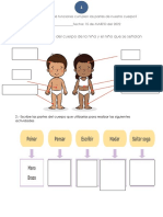 FICHA DE TRABAJO - Que Funciones Cumplen Las Partes de Nuestro Cuerpo - ENVIAR