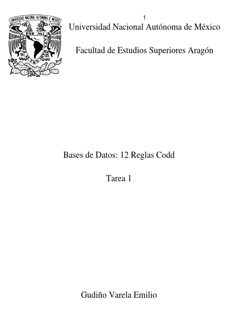 12 Reglas Codd | PDF | Bases de datos | Base de datos relacional