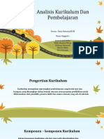 Analisis Kurikulum Dan Pembelajaran