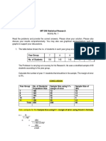 Statistical Research Problem