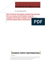 Rumus Cepat Matematika Statistika