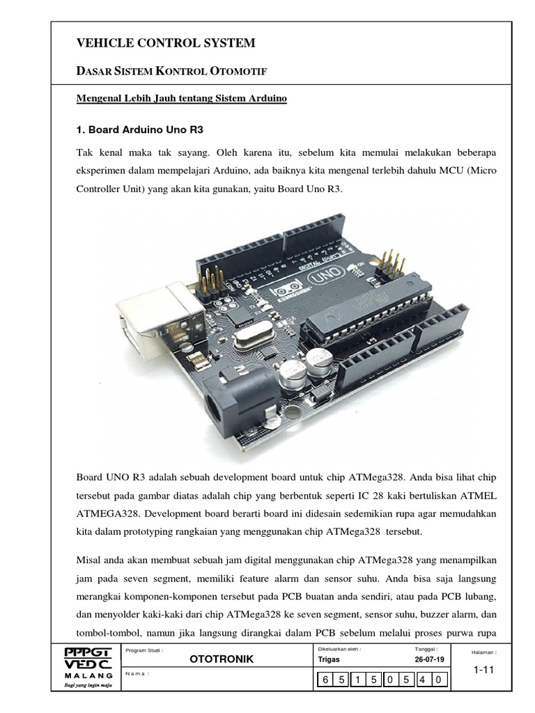 Pengenalan Komponen Arduino Uno R3 | PDF