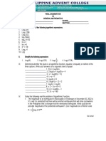 SEMI-final Exam Genmath