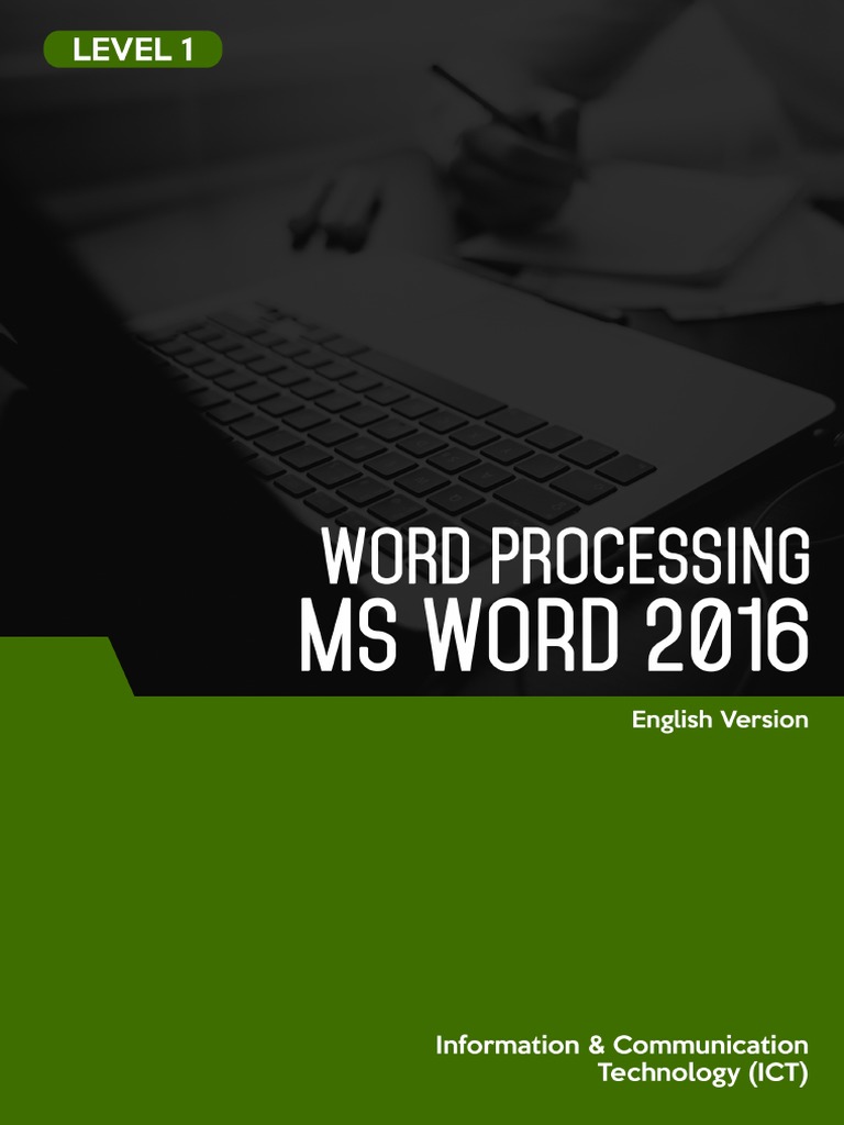 Microsoft Word 2016 Level 1 Guide | PDF | Microsoft Word | Icon (Computing)