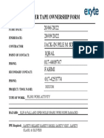 Barriertape Ownership Form