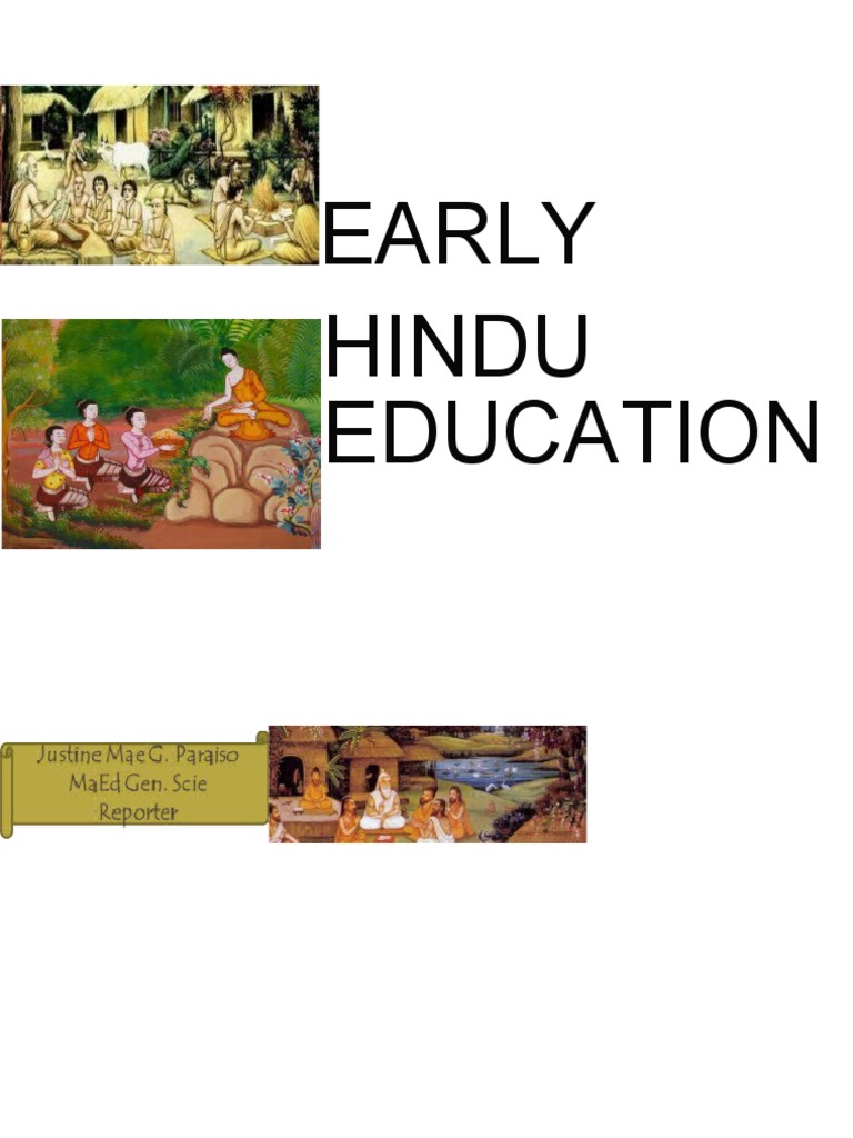 Early Hindu Education PDF Brahman Vedas