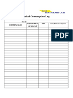 Chemical Consumption Log Template