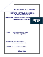 TESIS - Addiction Severity Index - Version Argentina - Andrea Velez