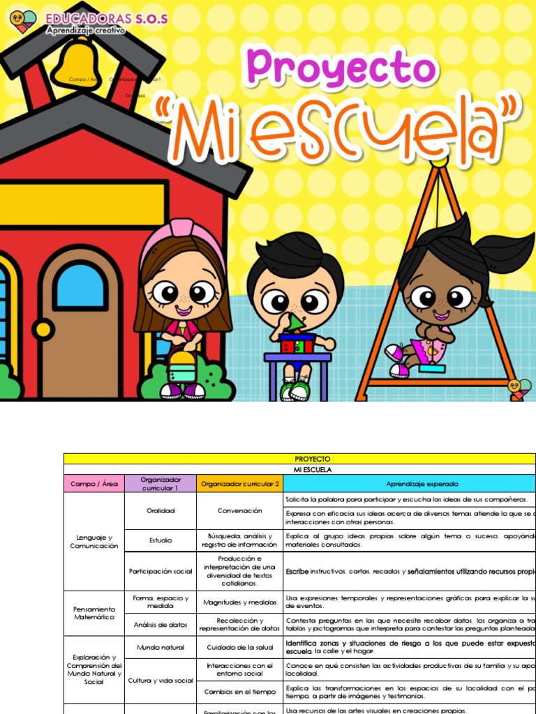 Proyecto - Mi Escuela - Ciclo Escolar 22-23 - Educadorassos | PDF ...
