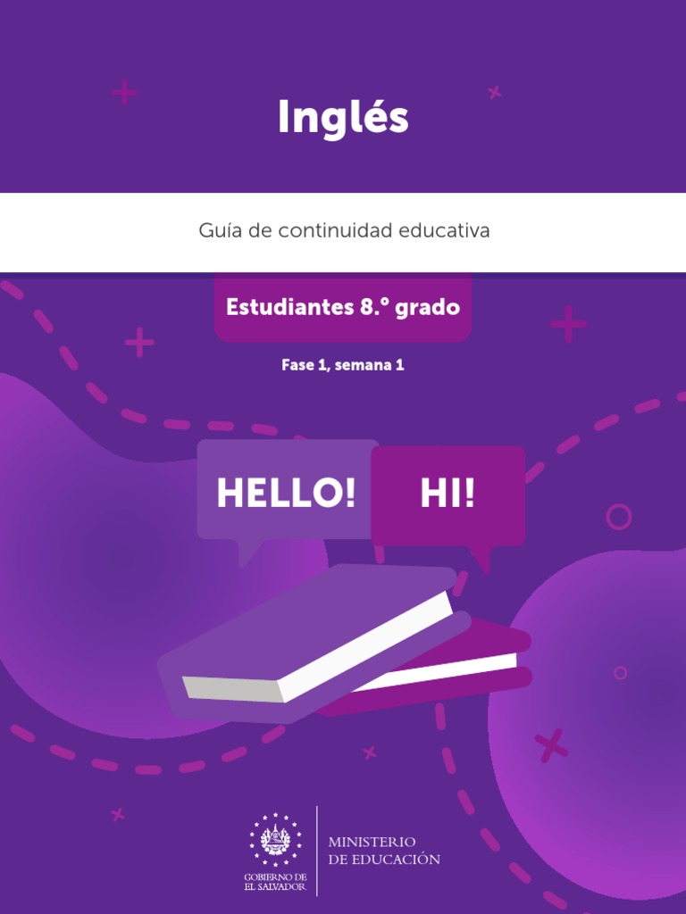 Guia Autoaprendizaje Estudiante 8vo Grado Ingles f1 s1 | PDF