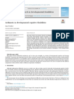 Arithmetic Developmental Cognitive Disabilities