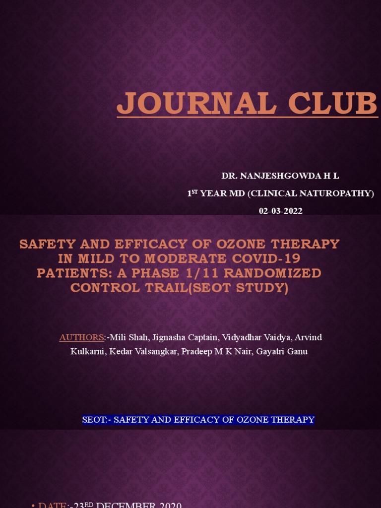 Ozone Therapy as an Adjuvant Treatment Improves Clinical in