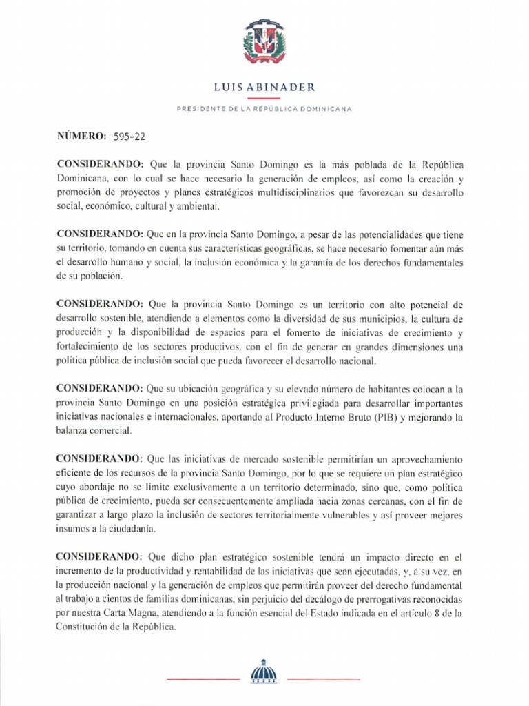 Decreto 595 De 2022