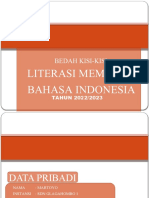 Analisis Kisi Kisi Literasi Membaca (Bahasa Indonesia) 2022 2023