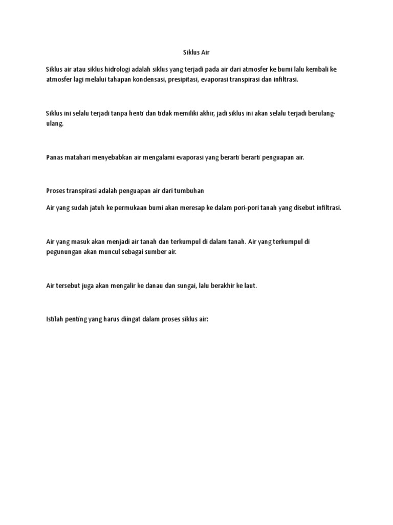 Siklus Air | PDF