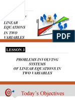 Lesson 3 Problems Involving Systems of Linear Equaitons in Two Variables 3.3