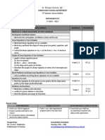 MATH 8 - 2nd QTR Course Outline