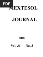 Journal Vol 31 No 3 2007 Ingles Como Segundo Idioma O Lengua