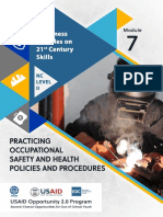 Module 7 Nc II Practicing Osh Policies and Procedures