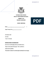 2021 P5 English Semestral Assessment 2 Catholic High