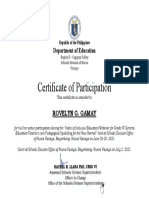 Certificate of Participation for Inclusive Education Webinar
