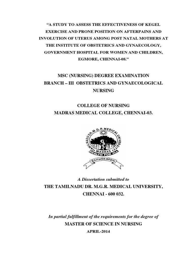 Gynecological thesis pdf postpartum period urinary incontinence