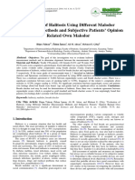 Evaluation of Halitosis Using Different Malodor Measurement Methods and Subjective Patients' Opinion Related Own Malodor