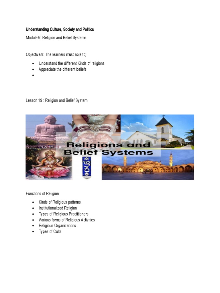 Institutionalized Religion in UCSP | PDF | Polytheism | Deities