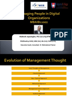 MBA Evolution of Management Thought - Tute