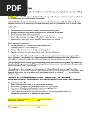 IV Therapy Informed Consent Form | PDF | Intravenous Therapy