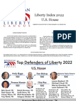 Liberty Index 2022 - RLC Scorecard For US House