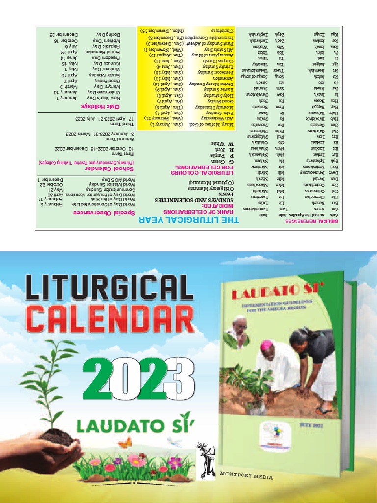 ROMAN CATHOLIC LITURGICAL CALENDAR 2023 PDF intelligence overview