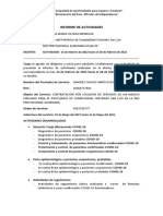Informe de actividades COVID-19 en policlínico de Perú