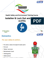 Health Safety and Environment Training Course Isolation & Lock Out Tag Out (LOTO