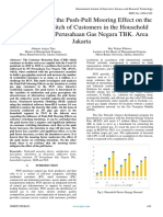 The Influence of The Push-Pull Mooring Effect On The Intention To Switch of Customers in The Household Segment at PT Perusahaan Gas Negara TBK. Area Jakarta