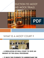 An Introduction To Moot Courts and Mock Trials